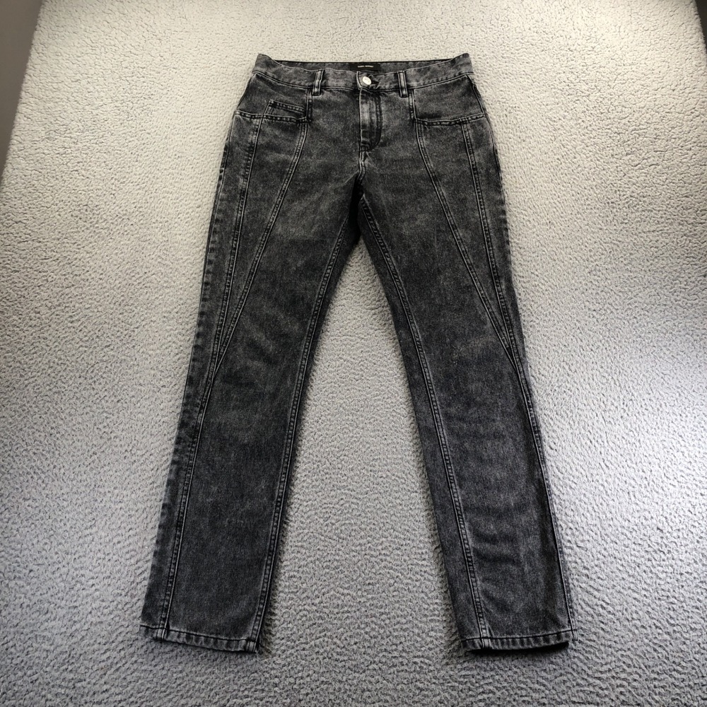 Isabel Marant Black Washed High-Rise Jeans - Picture 2 of 13